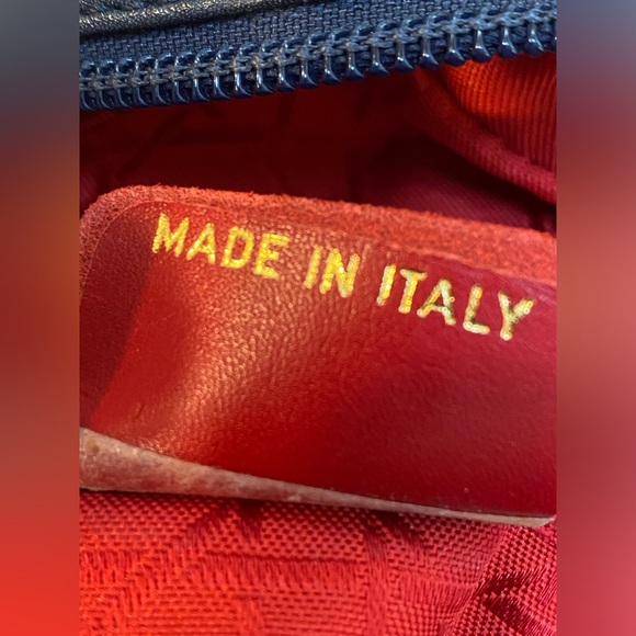 Lady Dior 😱RARE Shoulder bag. EUC. Very Clean. Navy and Red. Handle drop 16” - Picture 8 of 11